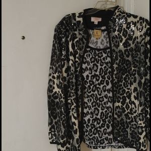 Sequined Jacket with blouse